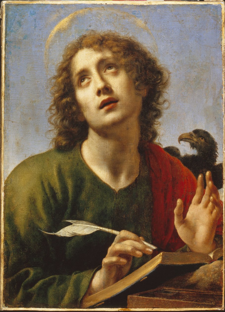 São João Apóstolo (João Apóstolo). Pintura de Carlo Dolci (1616-1686), óleo sobre tela de Carlo Dolci