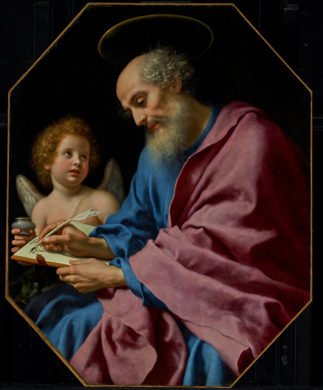 São Mateus escreve o seu Evangelho de Carlo Dolci