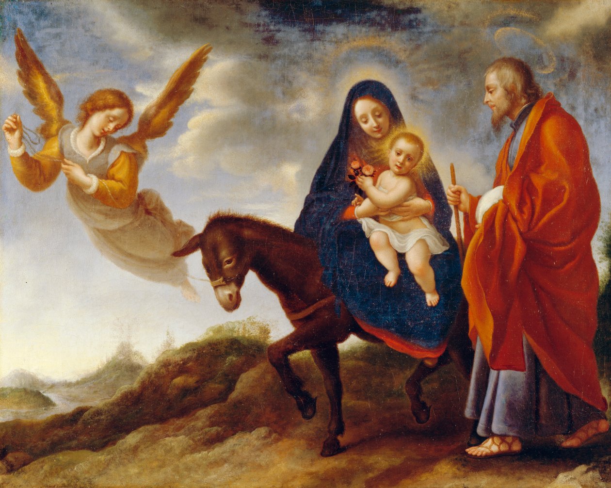 A fuga para o Egito, c.164850 de Carlo Dolci