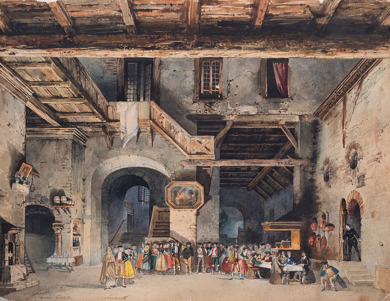 Cenografia da Ópera A força do destino de Giuseppe Verdi. de Carlo Ferrario