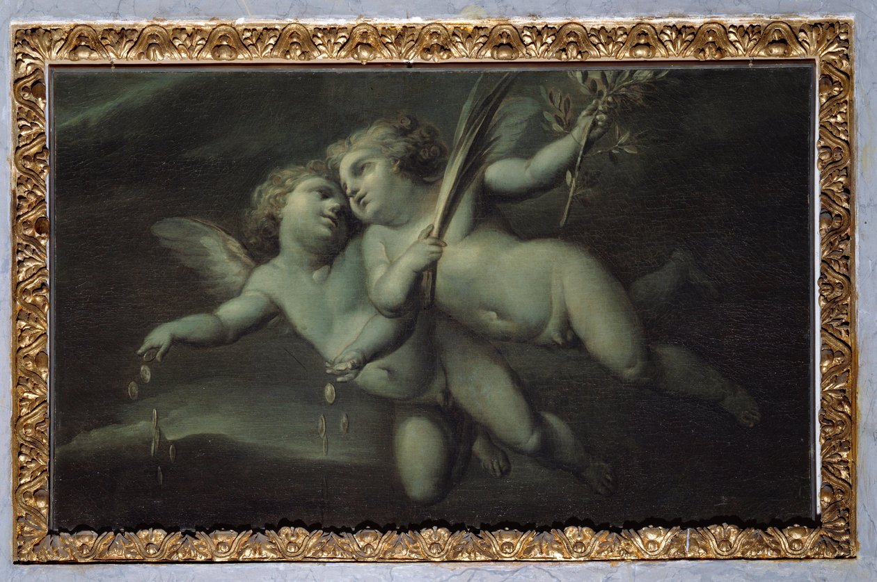 Putti (Pintura monocromática, depois de 1783) de Carlo Giuseppe Ratti
