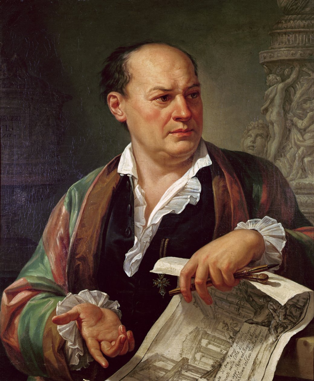Retrato de Giovanni Battista Piranesi, 1779 de Carlo Labruzzi