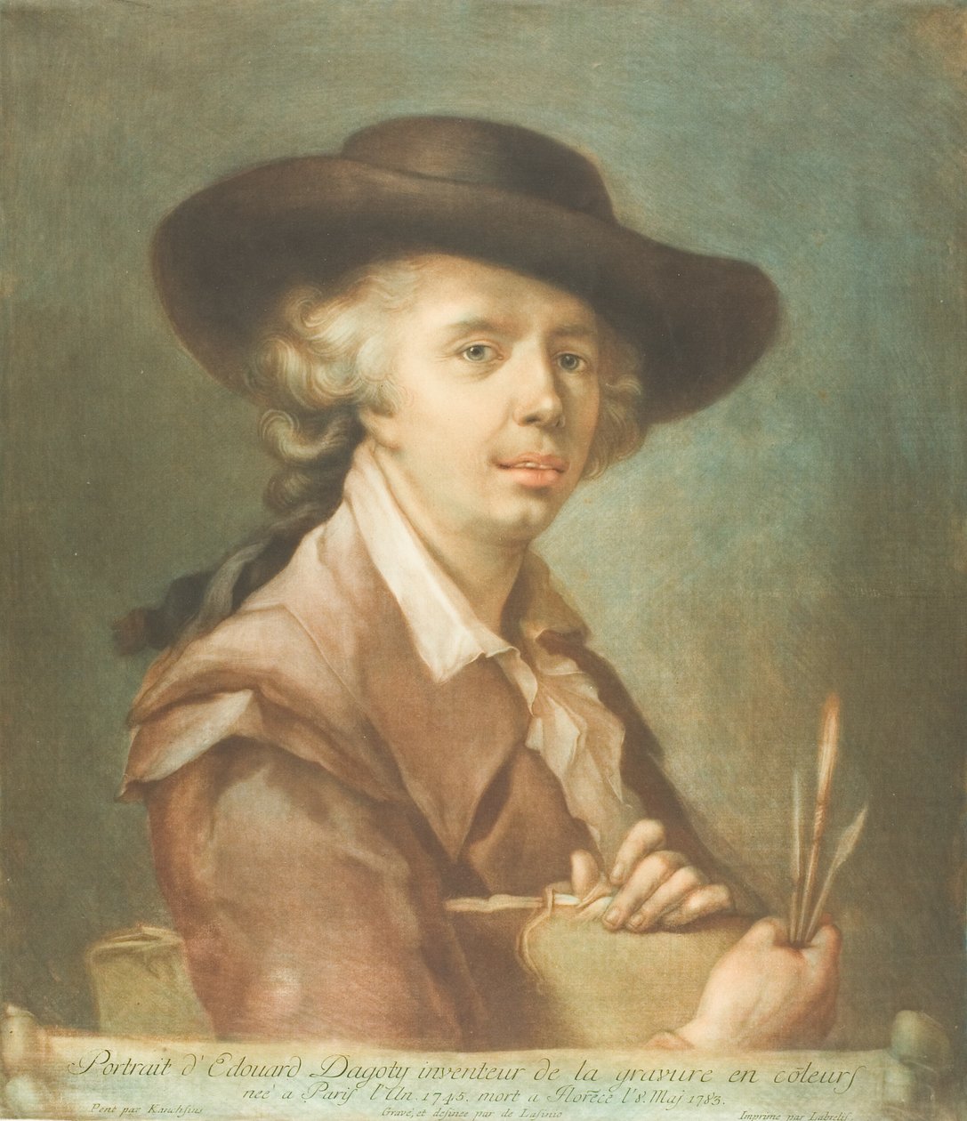 Retrato de Edouard Dagoty de Carlo Lasinio