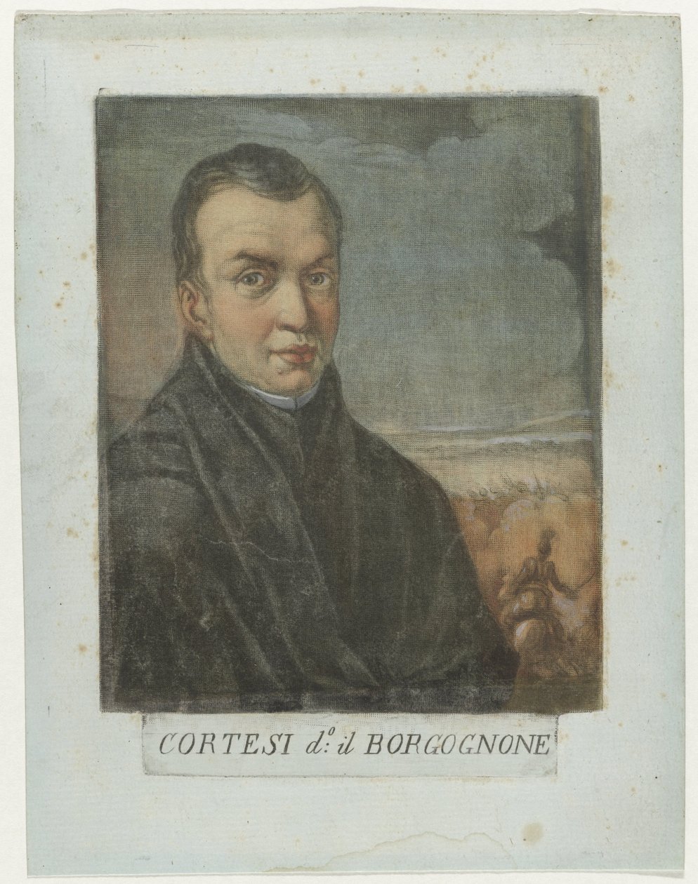 Portret van schilder Jacques Courtois
Kunstenaarszelfportretten in de Galleria degli Uffizi te Florence (título da série)
Auto-retratos na Galeria Real de Florença (título da série) de Carlo Lasinio