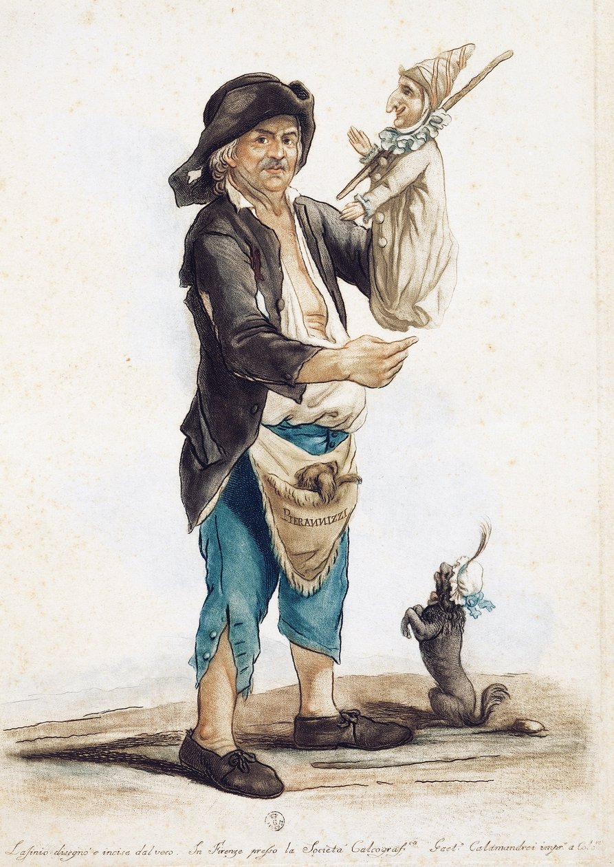 Pierannizzi, desenho e gravura colorida de Carlo Lasinio (1759-1838), Itália de Carlo Lasinio