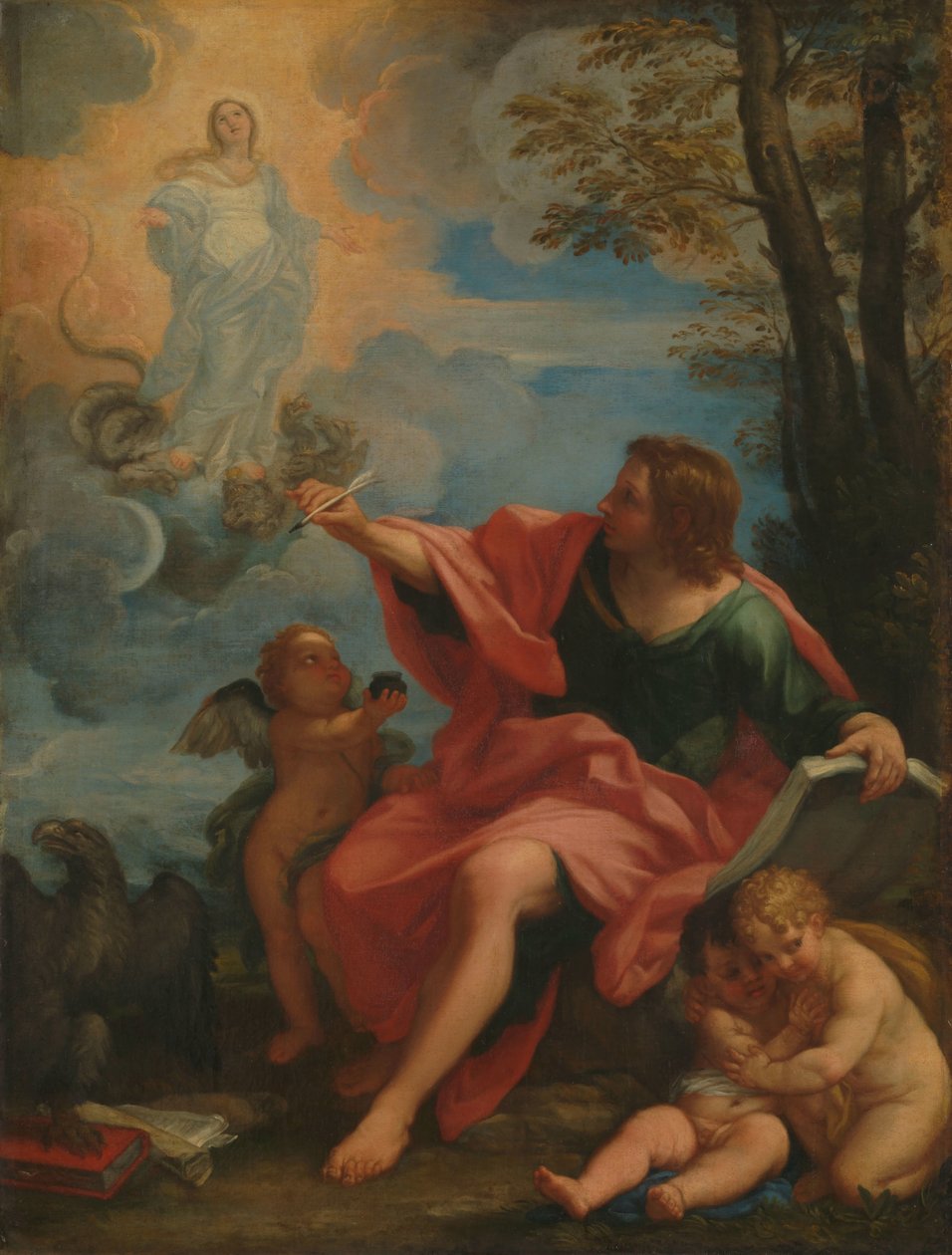 São João Evangelista sobre Patmos de Carlo Maratta (circle of)