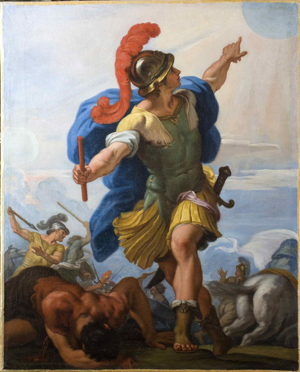 Josué comandando o sol para ficar parado. de Carlo Maratta