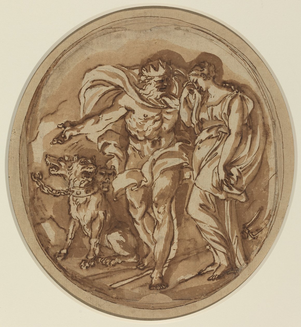 Plutão trazendo Proserpina para os portões do inferno de Carlo Maratta