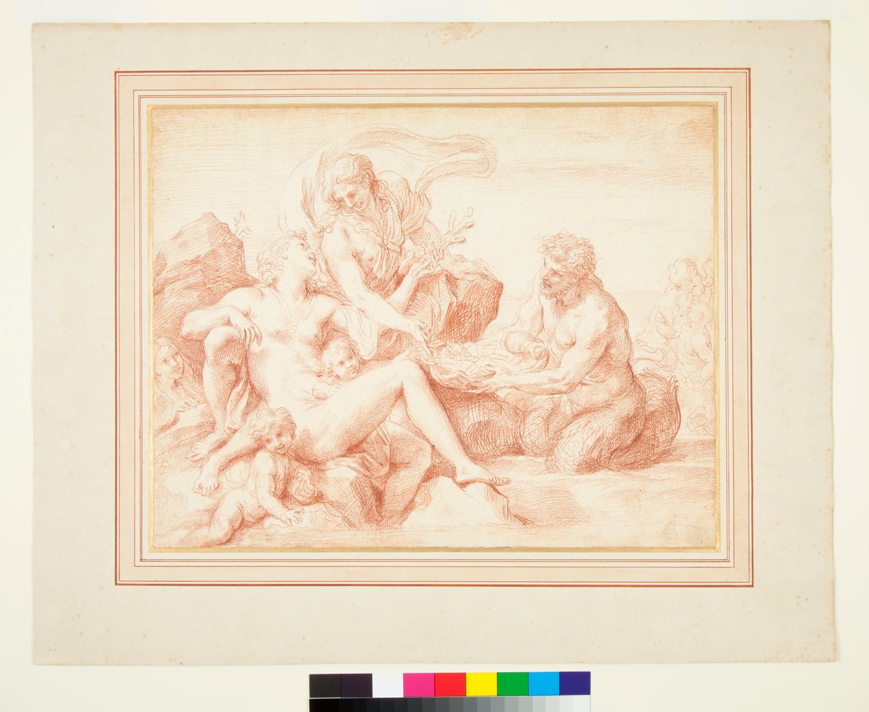 Um Tritão Trazendo Presentes para Vênus de Carlo Maratta or Maratti