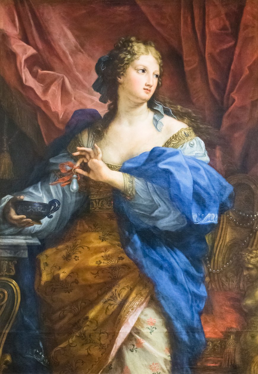 Cleopatra dissolve uma pérola num copo de vinho de Carlo Maratta or Maratti