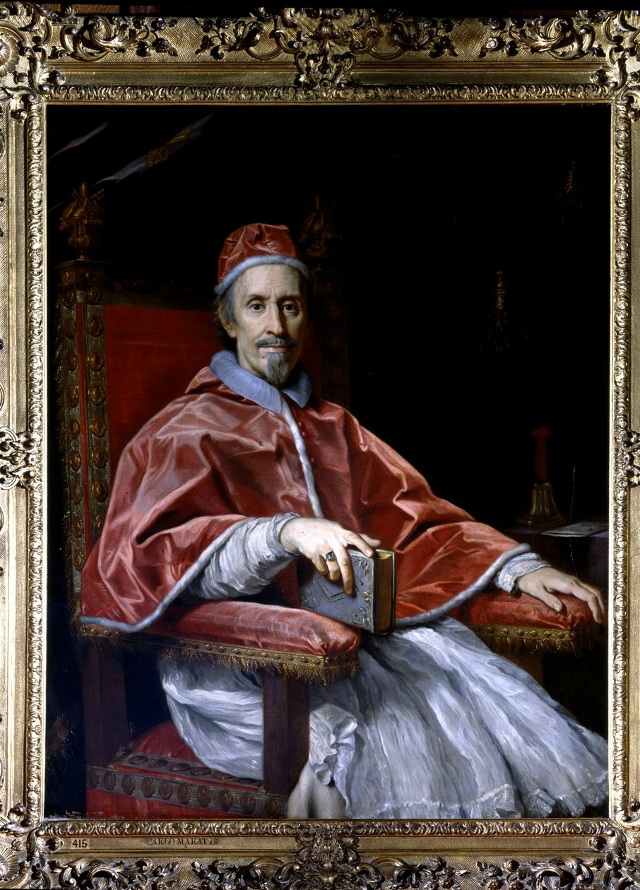 Retrato do Papa Clemente IX, c.1669 (óleo sobre tela) de Carlo Maratta or Maratti