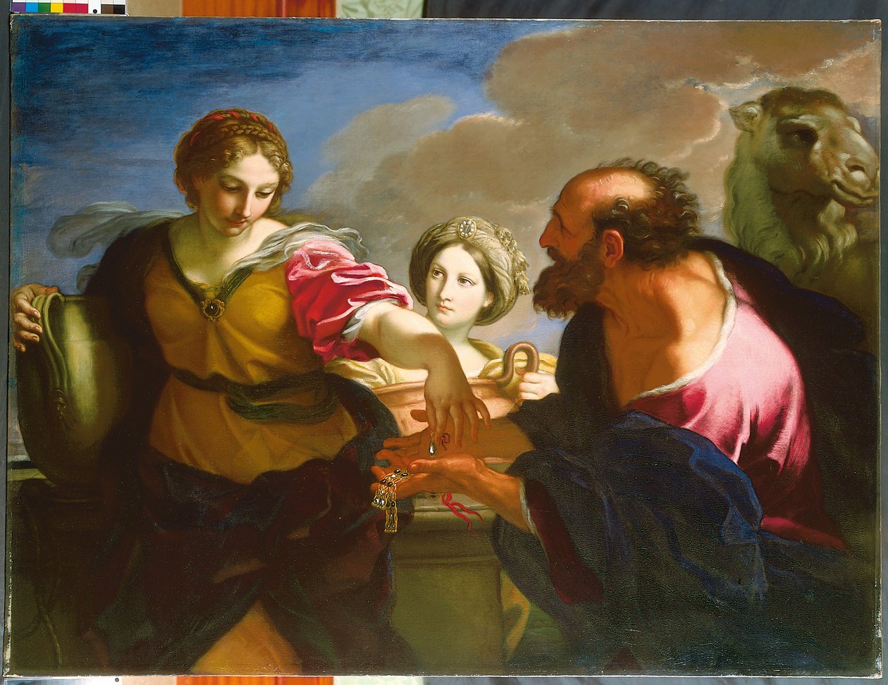 Rebecca e Eliezer no Poço (óleo sobre tela) de Carlo Maratta or Maratti