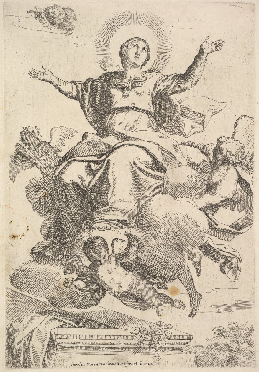 A Assunção da Virgem. de Carlo Maratta or Maratti