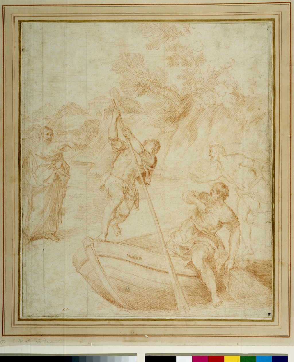 O Chamado de São Pedro (lápis sobre papel) de Carlo Maratta or Maratti