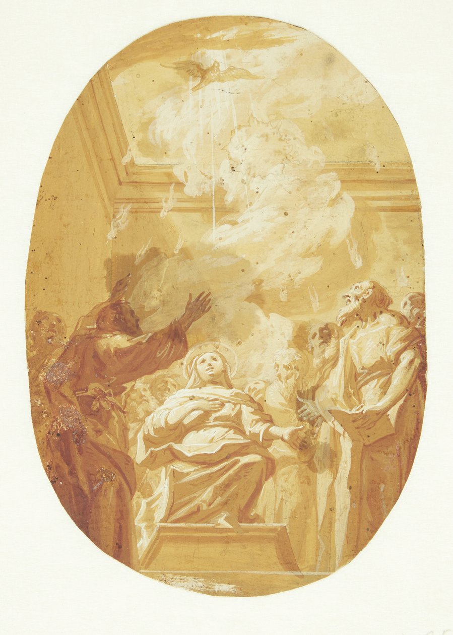 Pentecostes. O Espírito Santo é derramado sobre os apóstolos de Carlo Maratti