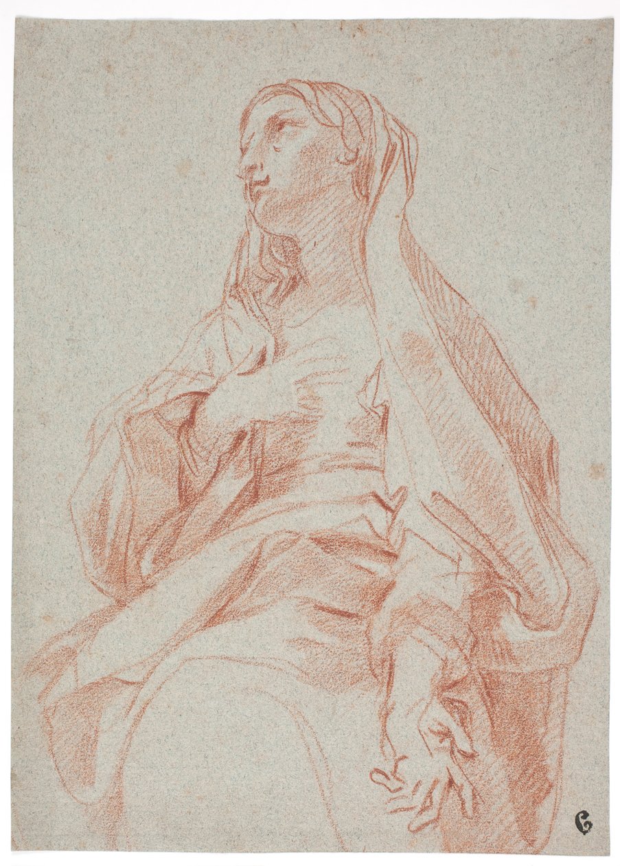 A Madonna fazendo um gesto de intercessão de Carlo Maratti