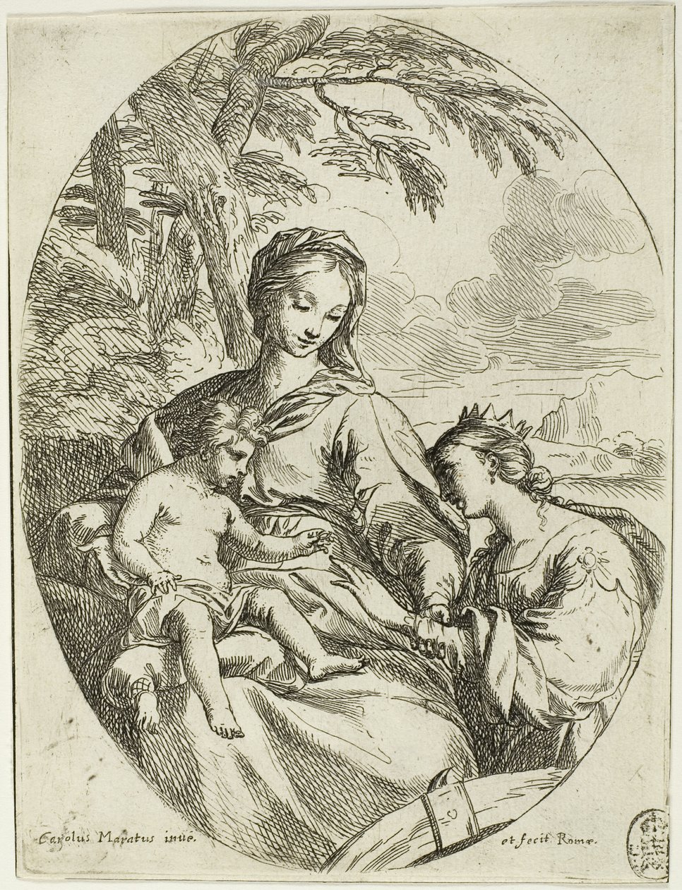 O Casamento Místico de Santa Catarina de Carlo Maratti
