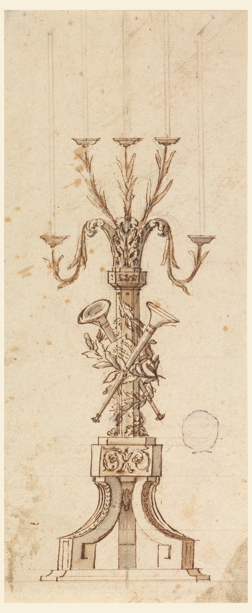 Projeto para um candelabro de Carlo Marchionni