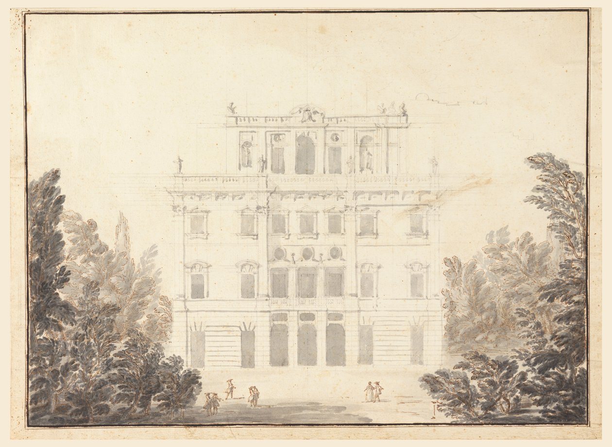 Projeto para um cassino em um parque de Carlo Marchionni