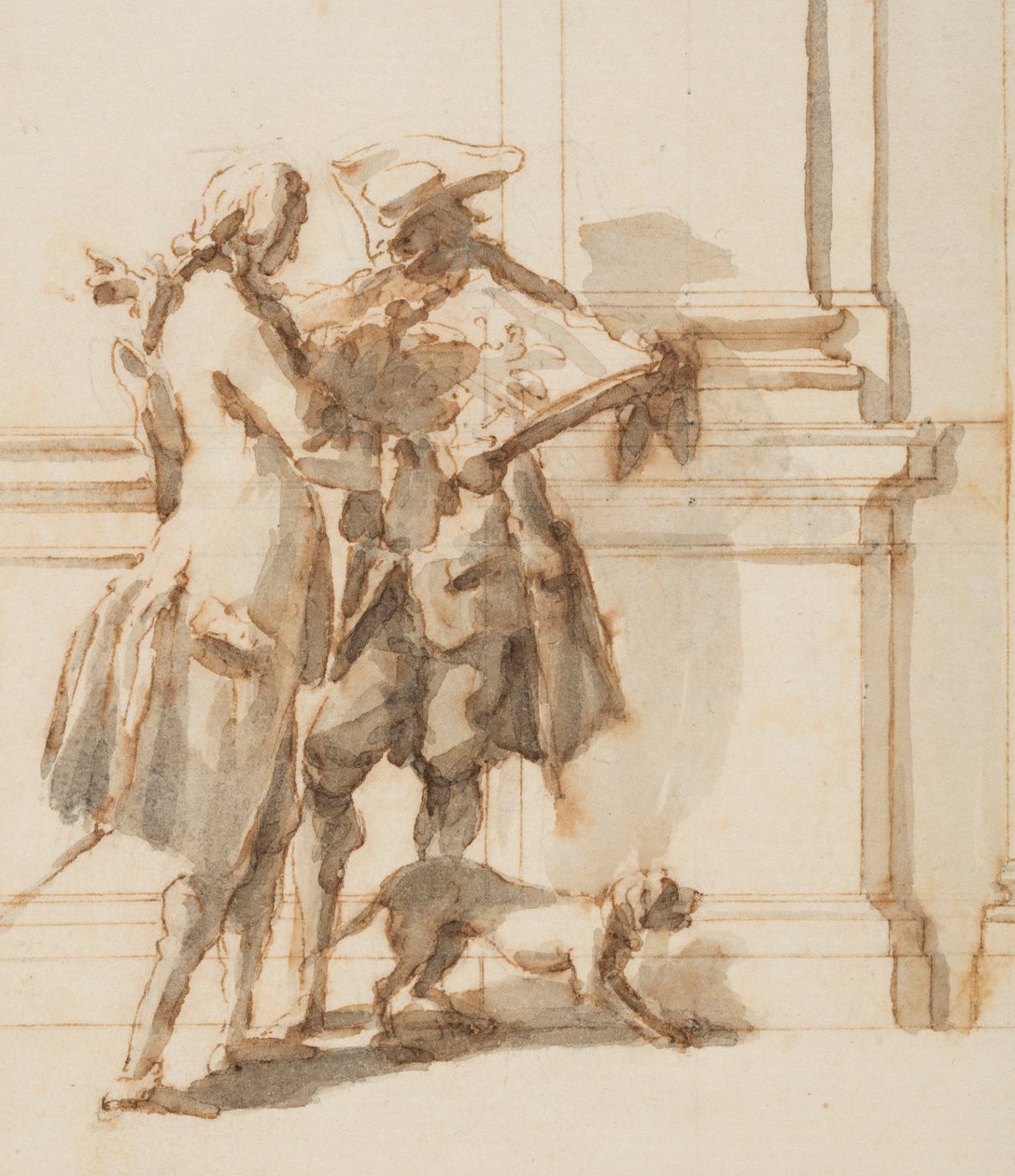 Projeto para o Portal Norte, Grande Galeria, Villa Albani, Roma, Itália de Carlo Marchionni