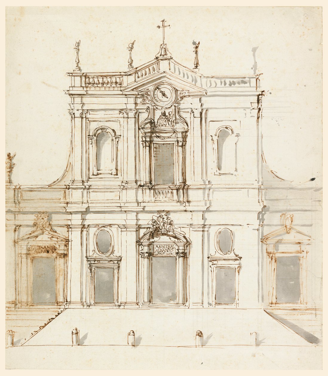 Fachada com as armas Albani de Carlo Marchionni