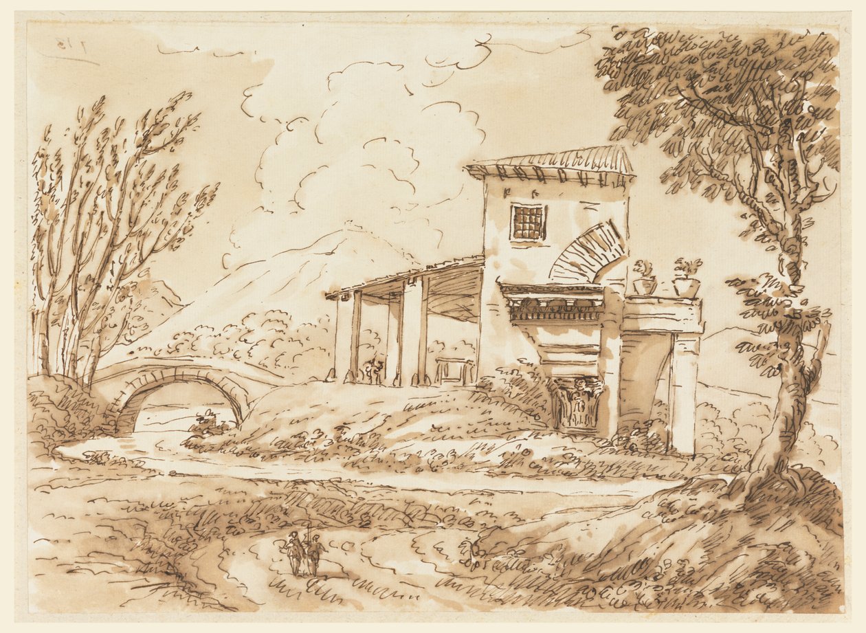 Paisagem com Villa de Carlo Marchionni