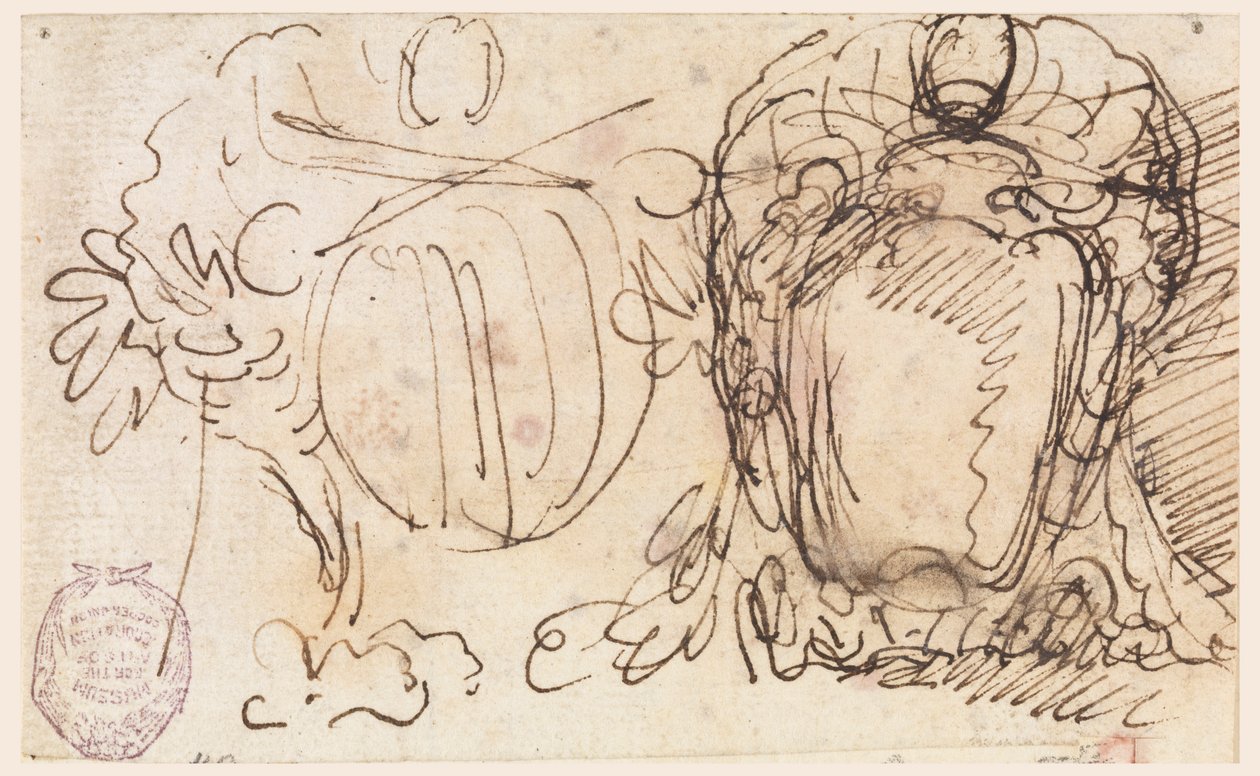 Dois escudos para brasão de armas do Papa Bento XIV de Carlo Marchionni