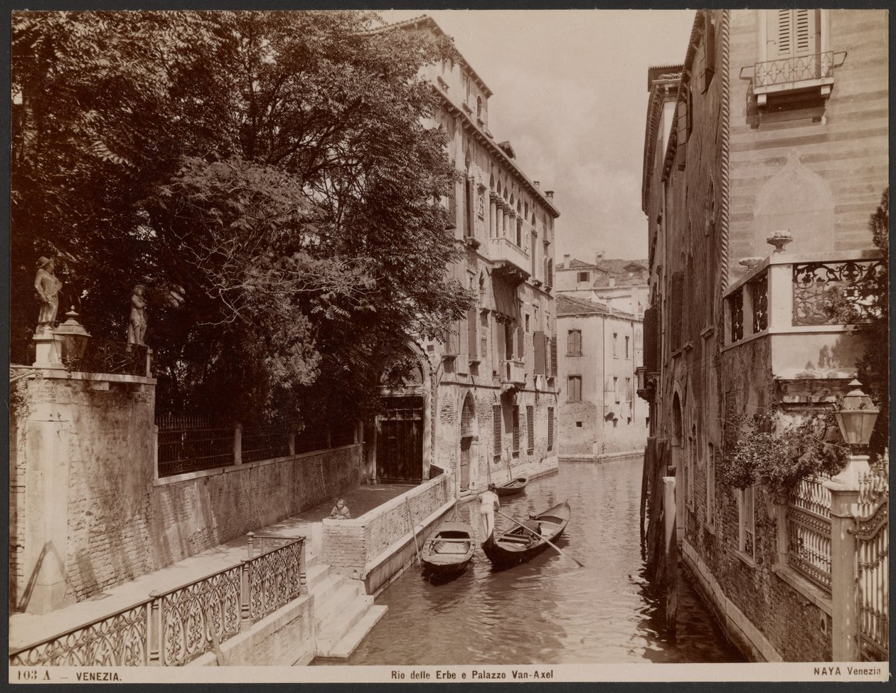 Rio delle Erbe e Palazzo Van-Axel de Carlo Naya