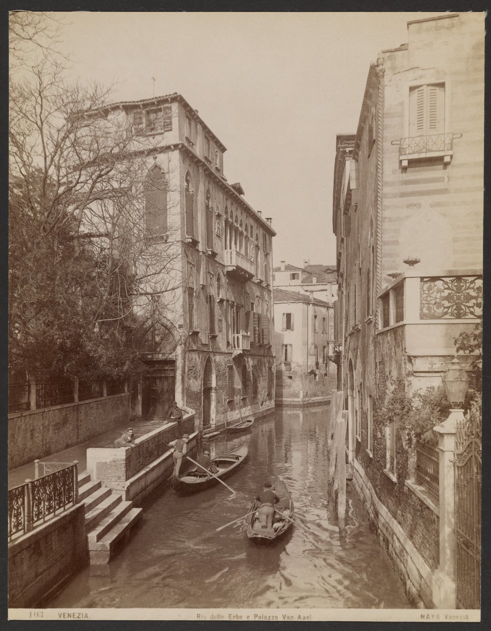 Rio delle Erbe e Palácio Van-Axel de Carlo Naya