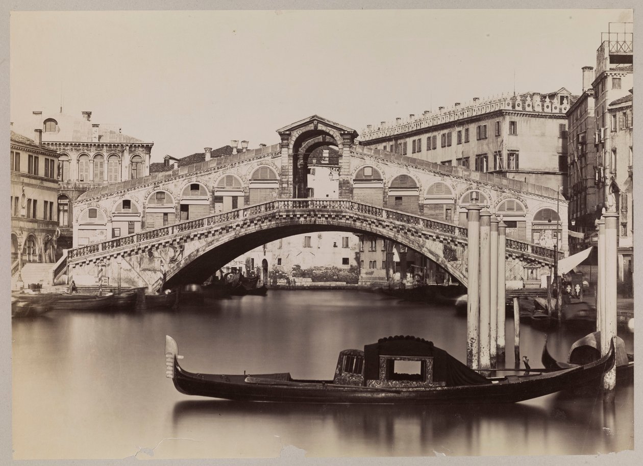 Veneza. O Grande Canal com vista para a Ponte de Rialto de Carlo Naya