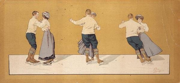 Figura Trilogia Patinadora (cor litho) de Carlo Pellegrini