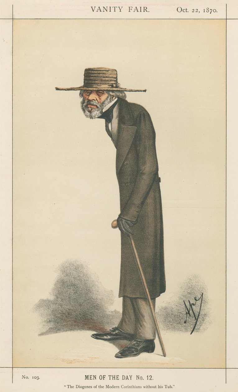 Os Diógenes dos Coríntios Modernos sem a sua banheira, Thomas Carlyle (série Vanity Fair) de Carlo Pellegrini