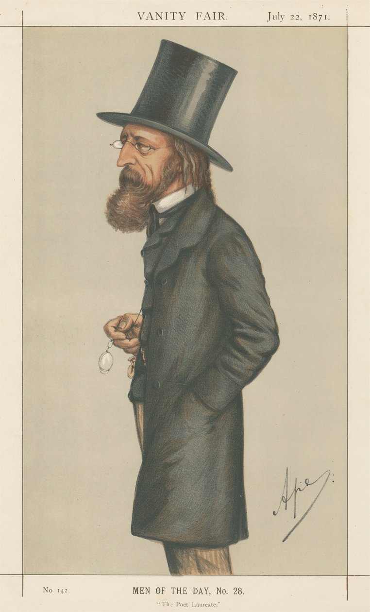 O Poeta Laureado, Lord A. Tennyson (série Vanity Fair) de Carlo Pellegrini