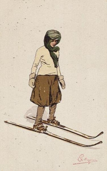 Esqui feminino (cor litho) de Carlo Pellegrini