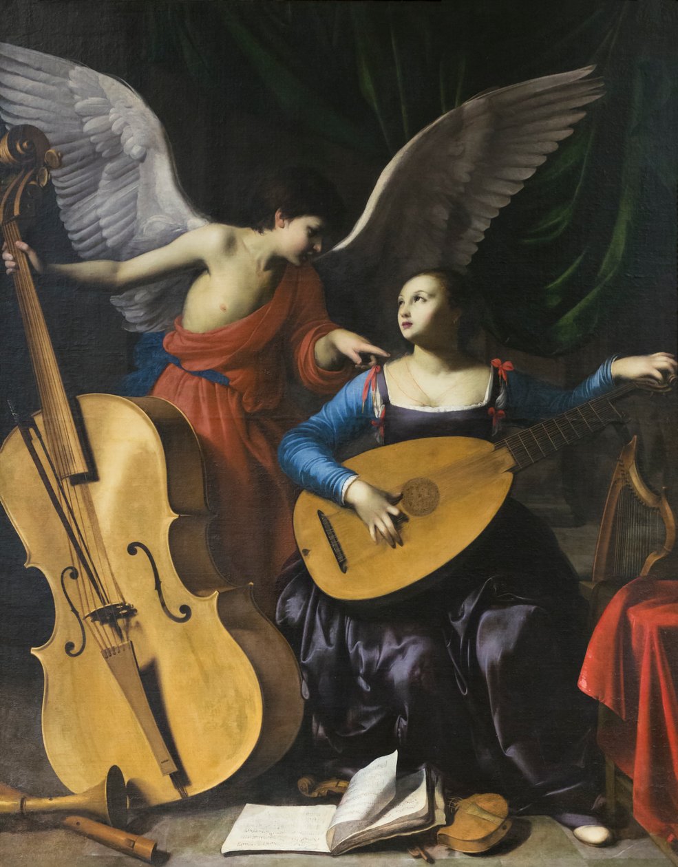 Santa Cecília e o anjo de Carlo Saraceni
