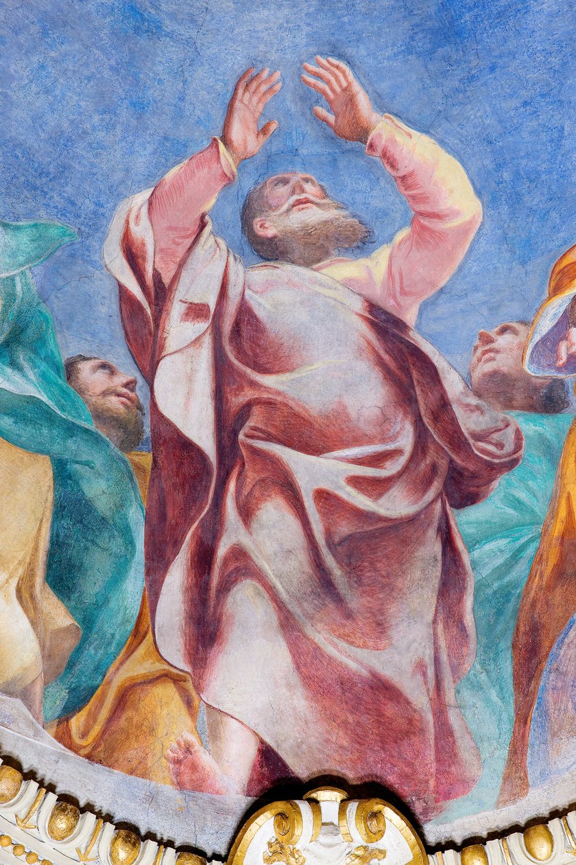 Descida do Espírito Santo aos Doze Apóstolos (detalhe), c.1575 de Carlo Urbino