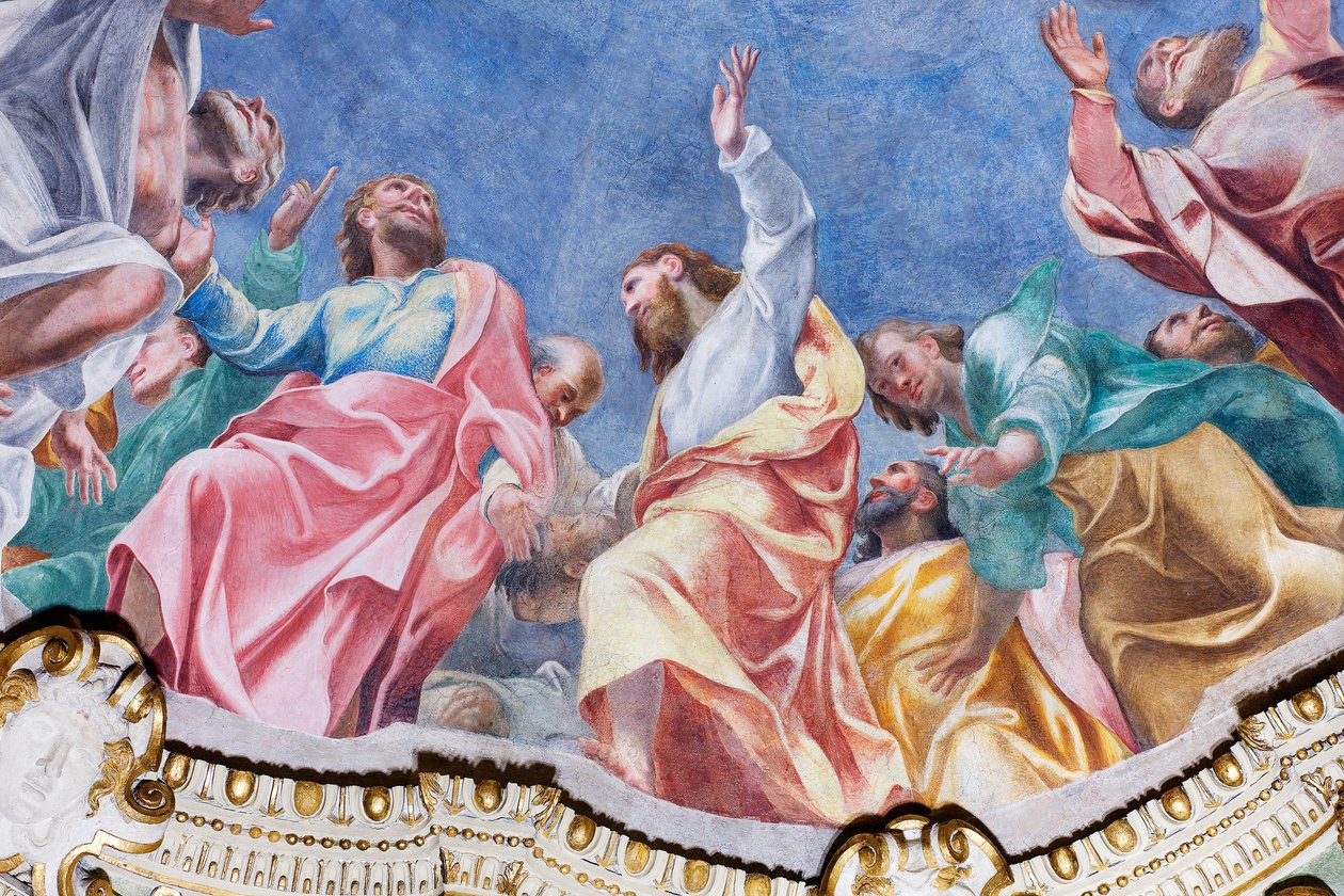 Descida do Espírito Santo aos Doze Apóstolos (detalhe), c.1575 de Carlo Urbino