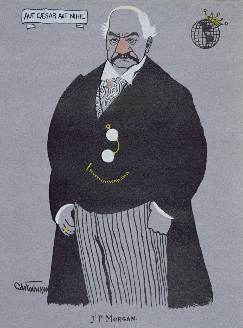 Caricatura de John Pierpont Morgan (1837-1913), de 