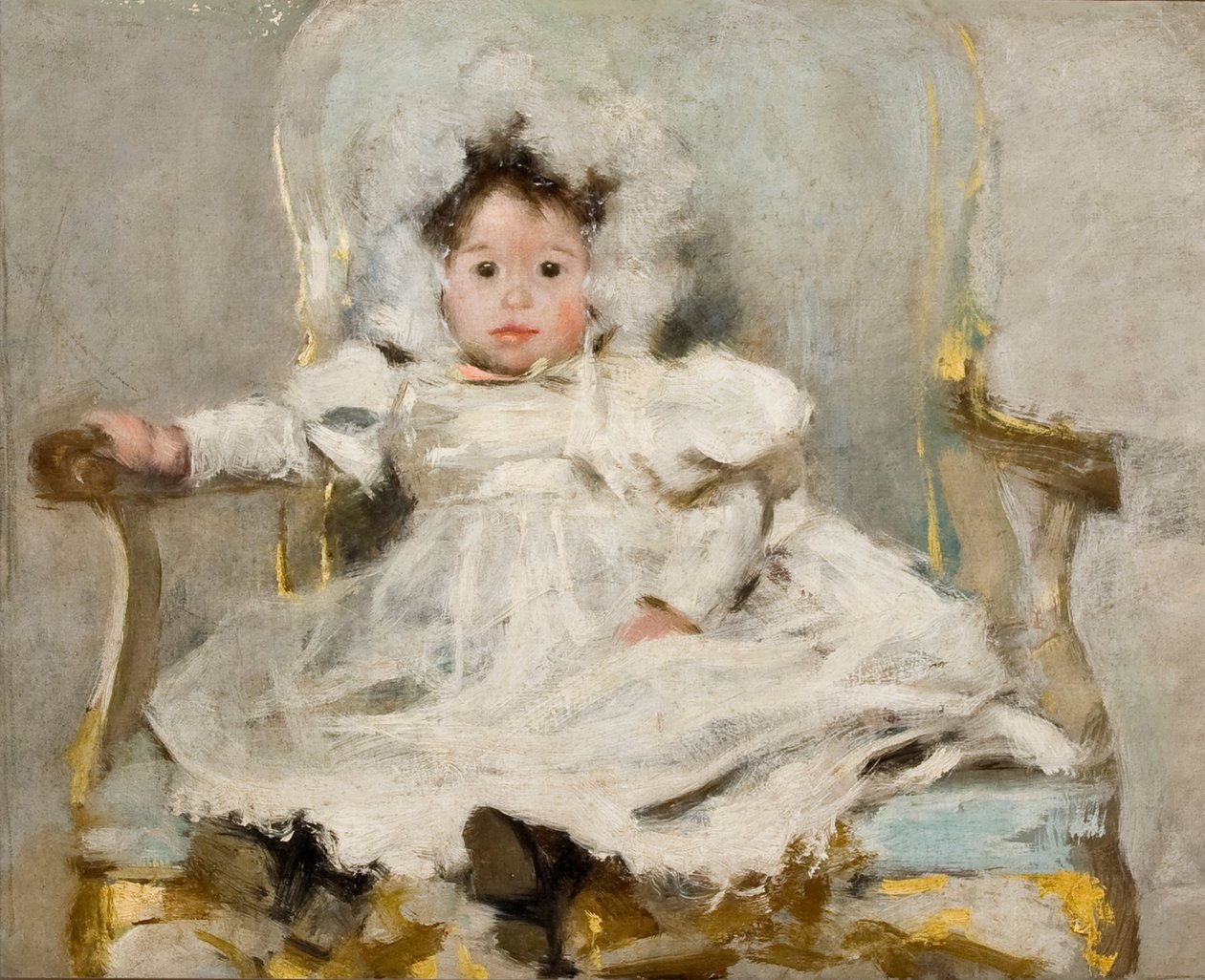 Retrato, de, um, menina, em, branca de Carlos Baca Flor