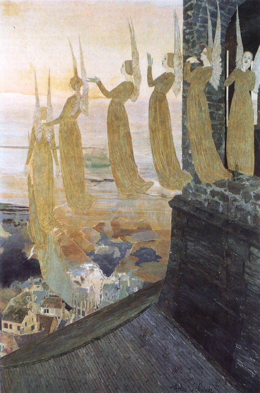 Noite sinos de Carlos Schwabe