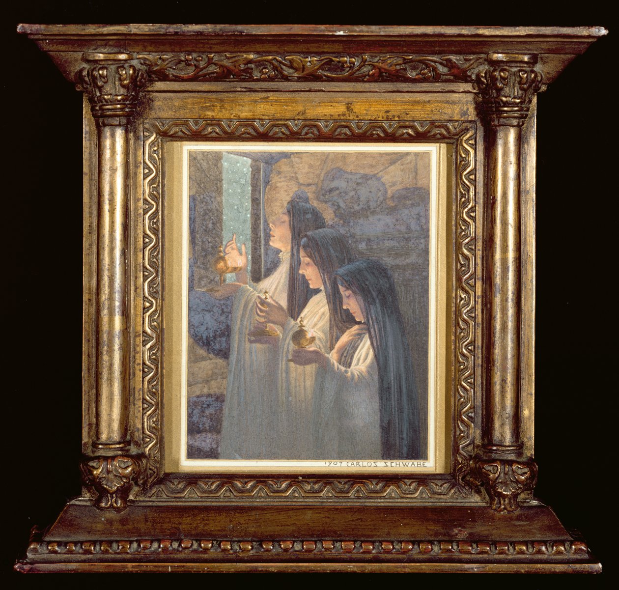 Três virgens sábias, 1907 de Carlos Schwabe