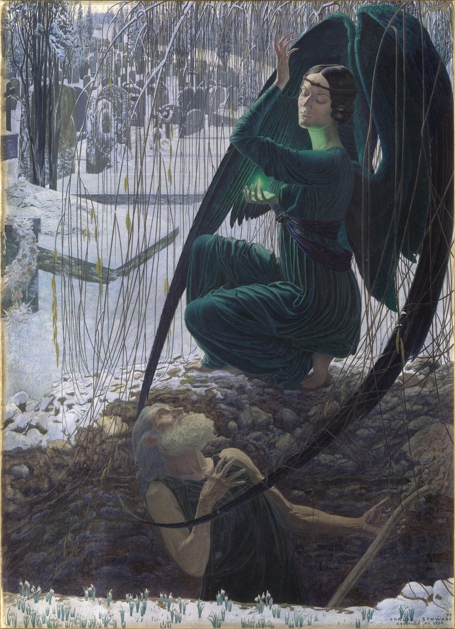 A morte do coveiro A morte do coveiro, 1895-1900 de Carlos Schwabe