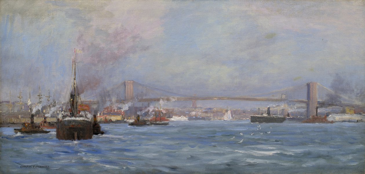 O East River, NYC, 1904 de Carlton Theodore Chapman