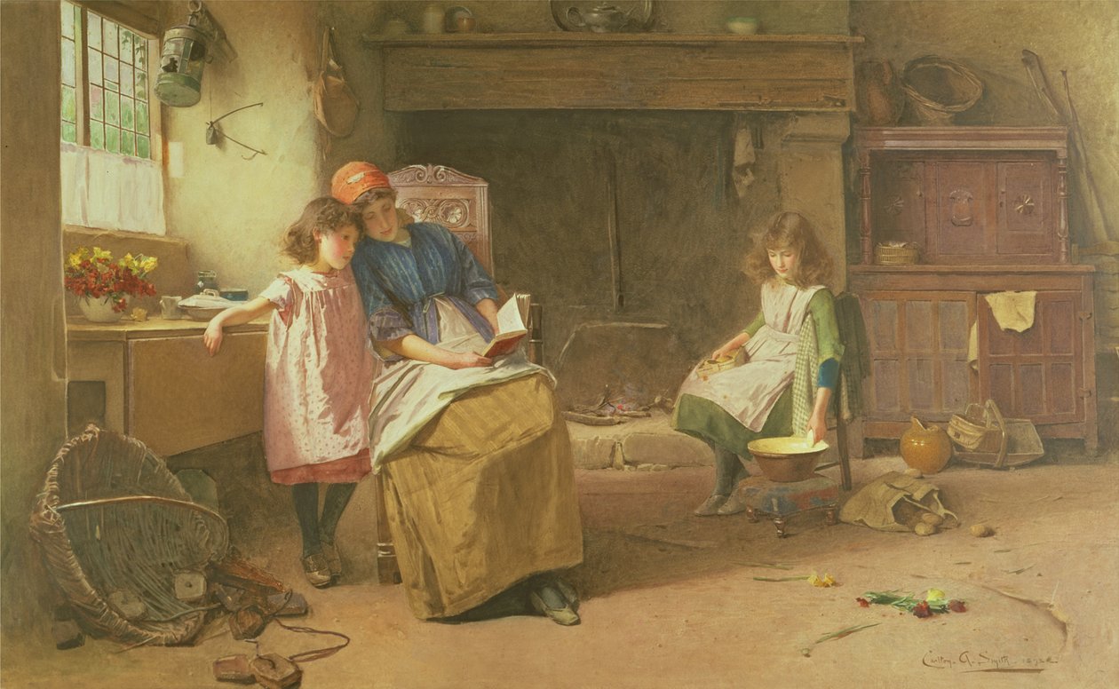 Conto de Fadas (aquarela sobre papel) de Carlton Alfred Smith