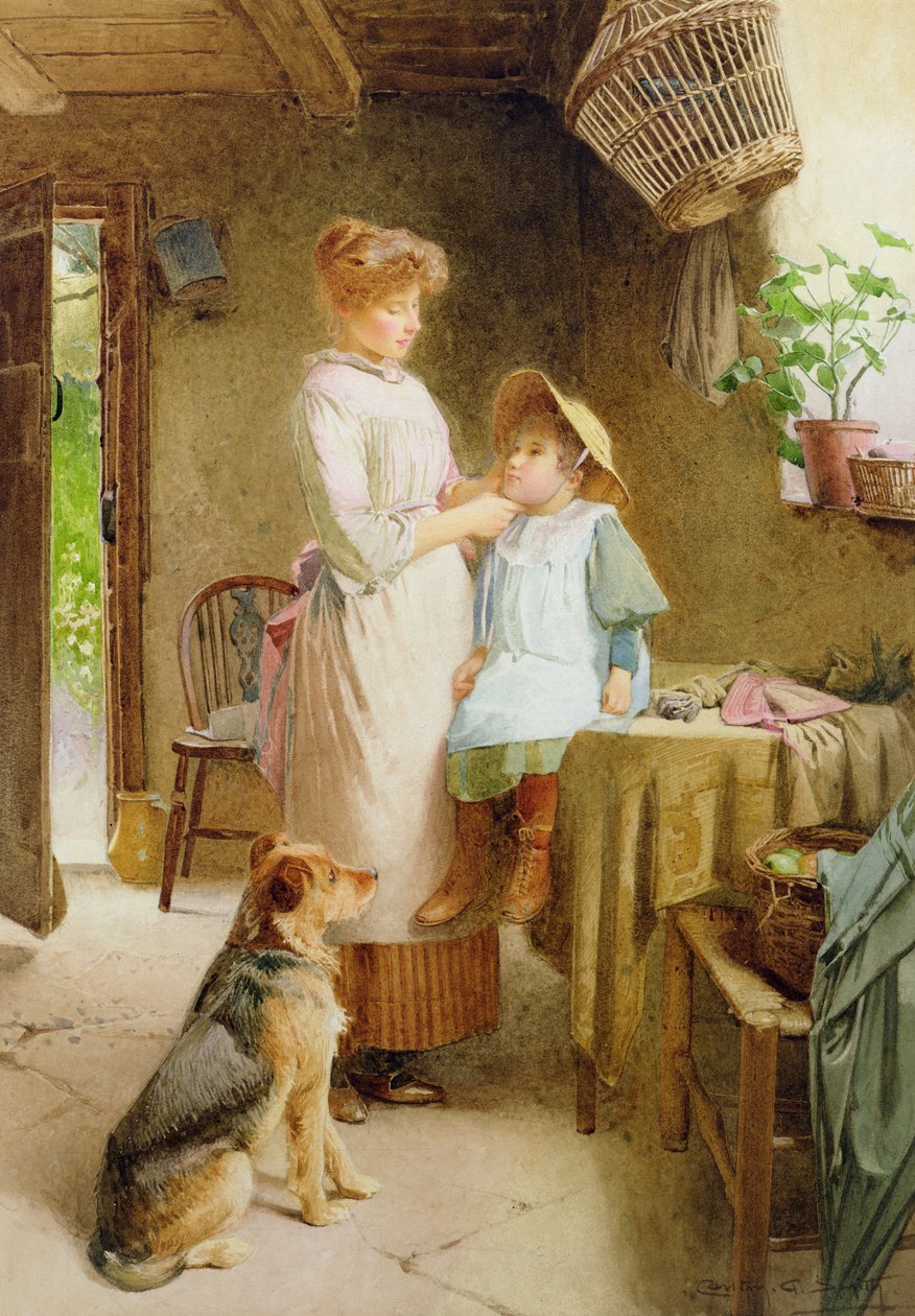 The New Bonnet (óleo sobre tela) de Carlton Alfred Smith