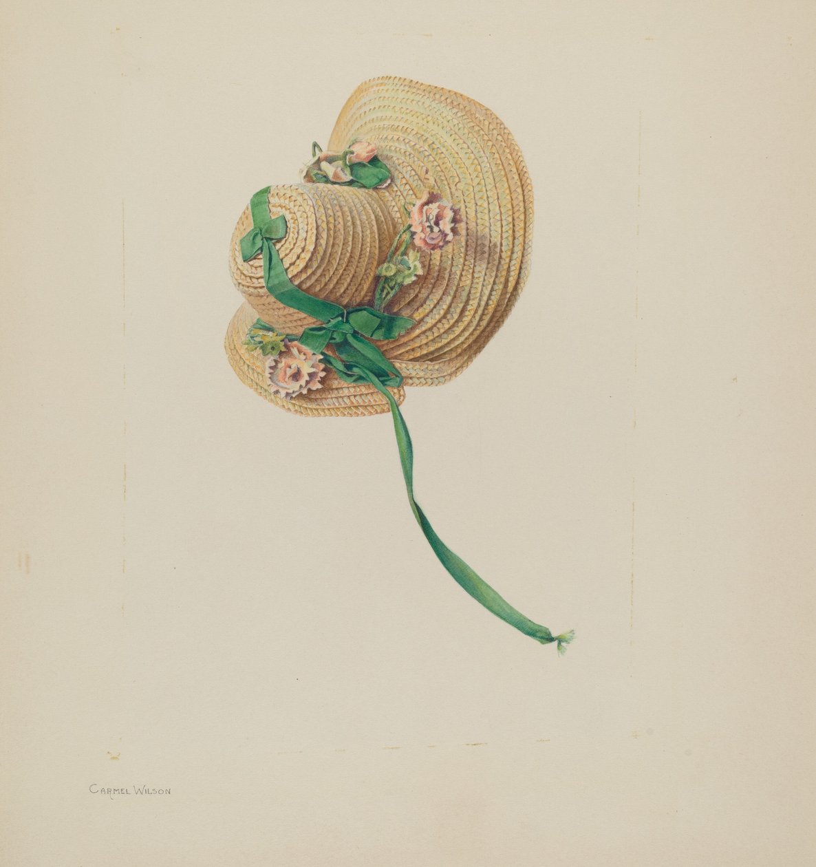 touca de palha para boneca de Carmel Wilson