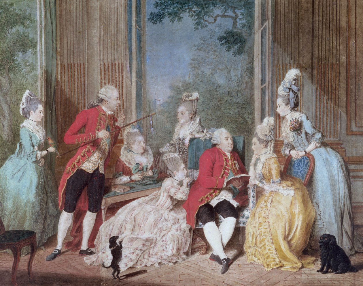 O Salão de Philippe Egalite (1747-93) Duc d&39;Orleans de Louis Carrogis dit Carmontelle