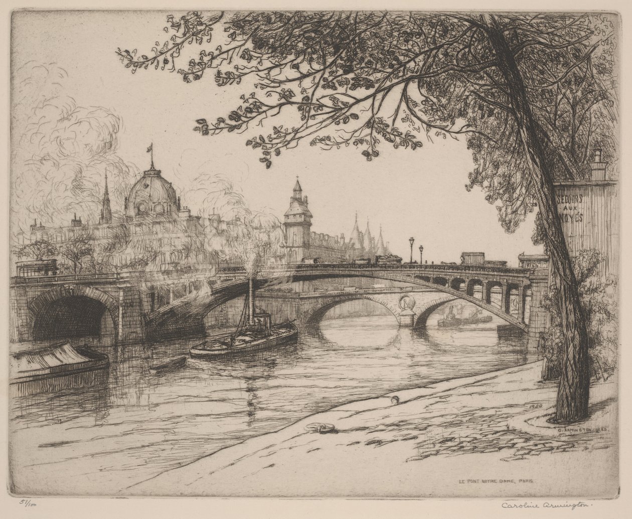 Ponte de Notre Dame, Paris de Caroline Armington