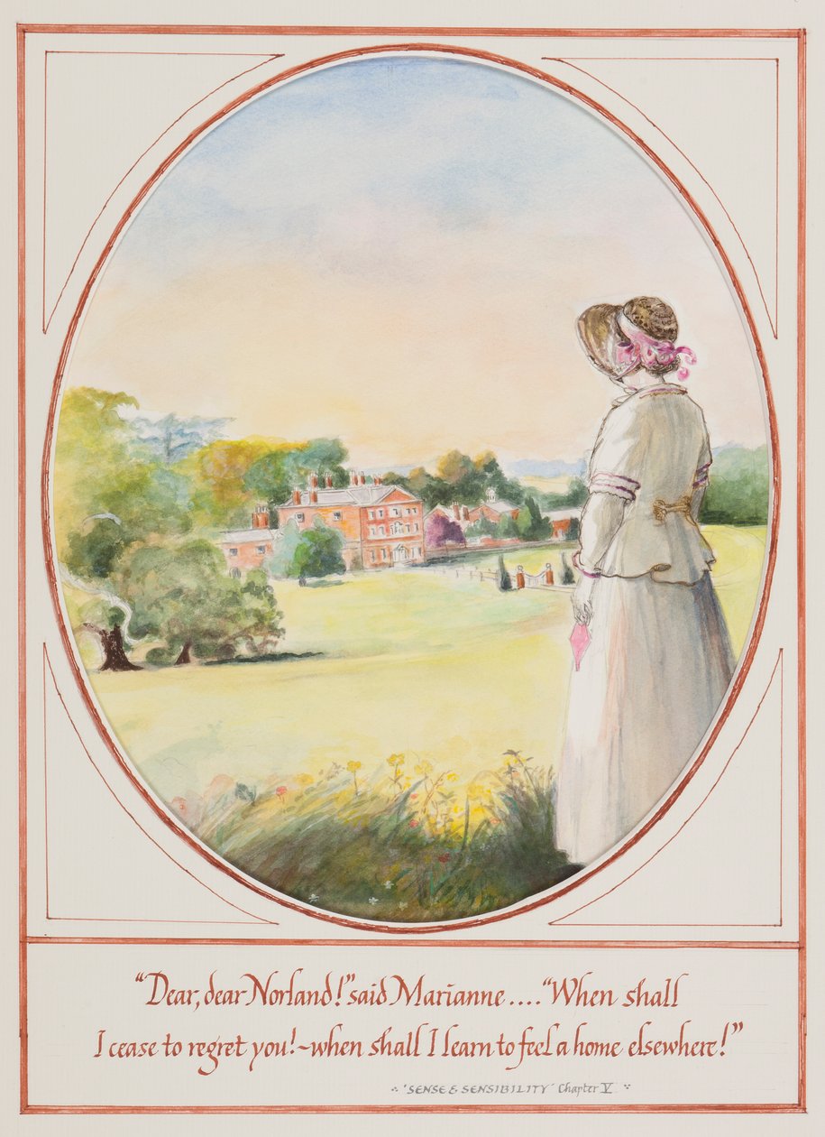 Querida, querida Norland! disse Marianne, 2007 (wc on paper) de Caroline Hervey Bathurst