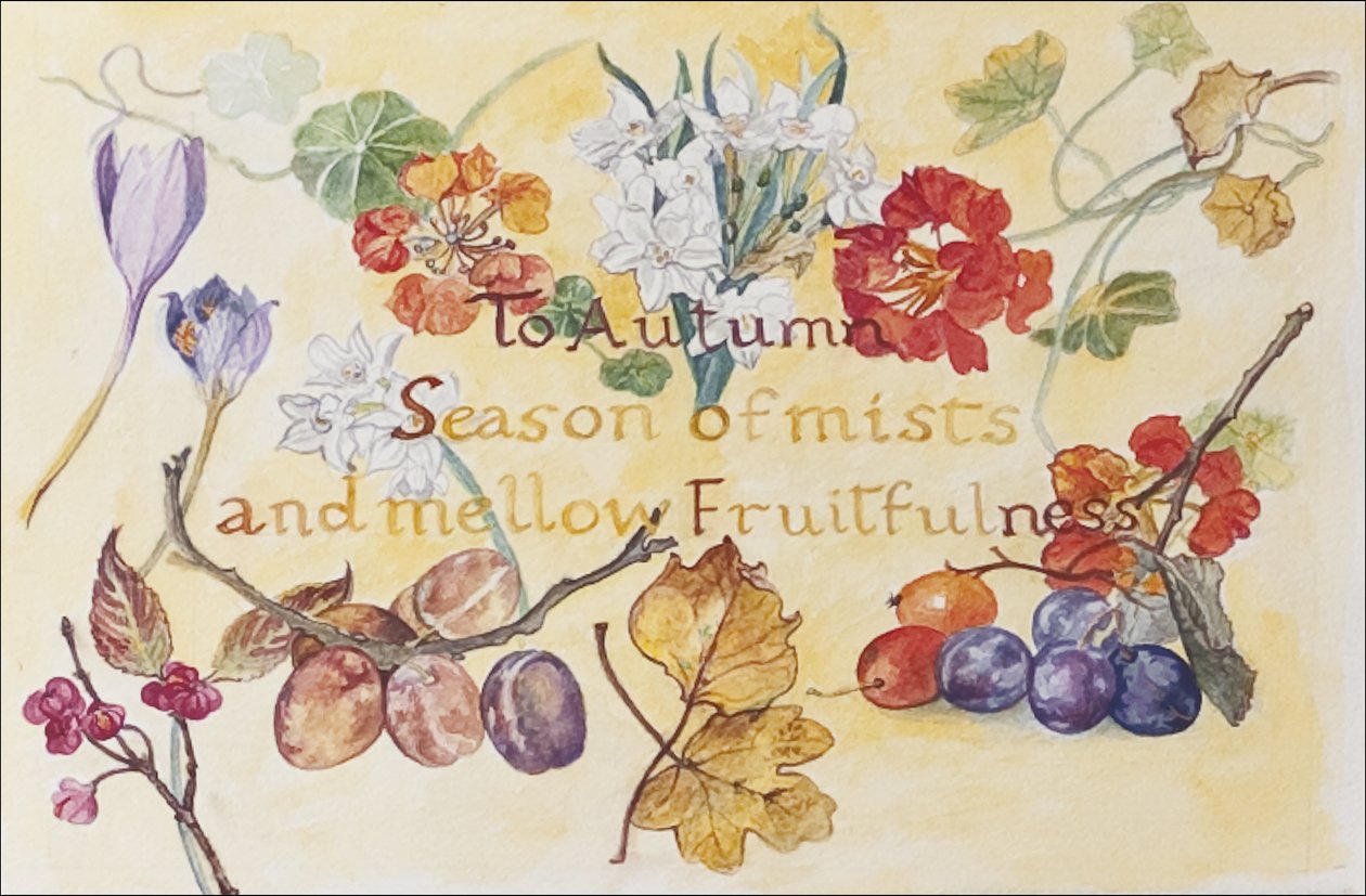 Ode to Autumn Keats, 2008 (wc no papel) de Caroline Hervey Bathurst